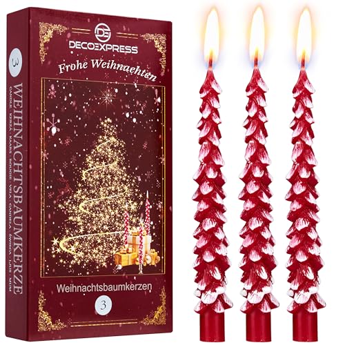 Deco Express Kerzen Set Weihnachten Deko 3er oder 6er Pack Wachs Deko...