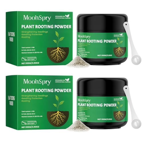 2 X 100g wurzelaktivator Rapid Rooting Powder mit Löffel belebt und stärkt das Wachstum von Pflanzen und Wurzeln Bewurzelungspulver für stecklinge - Indoor & Outdoor Wurzelstimulator (Abgefüllt)