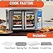 Gourmia Air Fryer French Door Toaster Oven - 6-Slice Capacity, LED Display with 14 Cooking Presets, Stainless Steel
