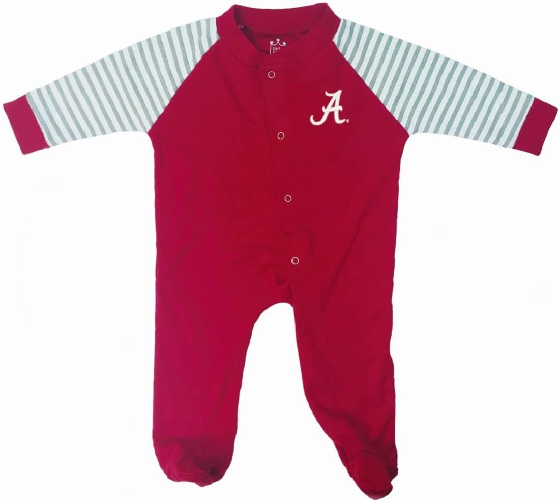 Little King NCAA Team Cotton One-Piece Infant Footy Romper with Snaps : Sports & Outdoors