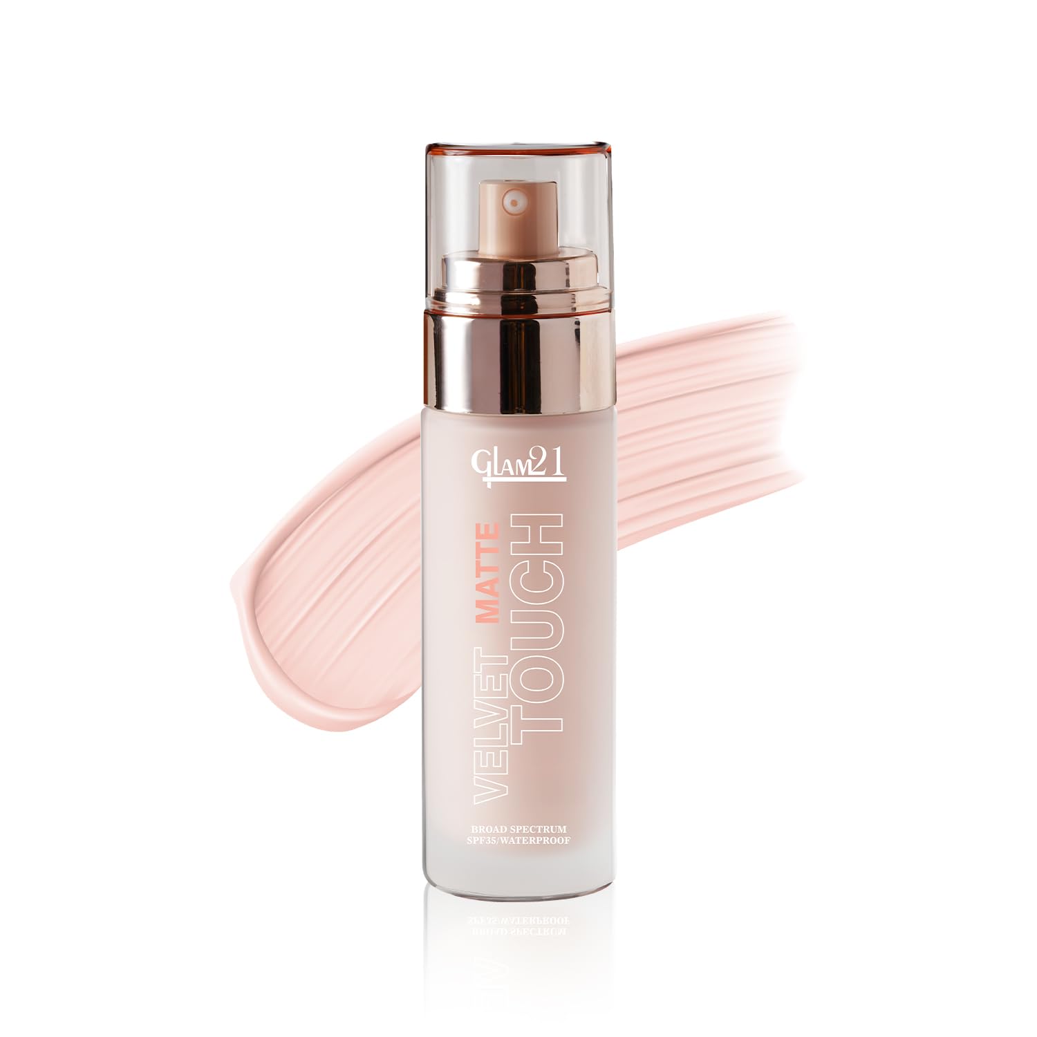 Glam 21 Velvet Touch Oil Control Silk Foundation|Waterproof, High Coverage, Velvet Matte Finish,Ultimate Full Coverage, Lightweight And Breathable,SPF 35 Long Lasting|Natural-50Gm