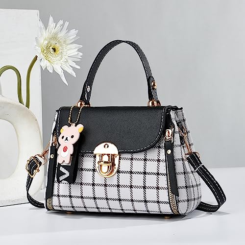 Xiaoyu Small Purses and Handbags for Women Fashion Teenage Girls Crossbody Bag Lightweight Shoulder Bag Plaid Pattern Satchel3