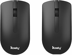 Koaty Core Wireless Mouse WM115 with 2.4GHz Wireless connectivity,10 m Range, Optical Tracking, Ergonomic and ambidextrous Design and Long Battery Life (Cell Included) (Pack of 2)