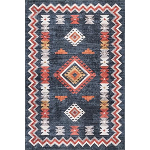 Tapis sud-ouest diamant lavable en machine nuLOOM Jayde 1,5x2,4m