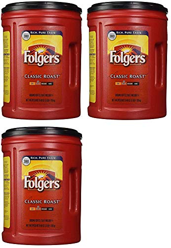Image of Folgers Coffee, Classic(Medium) LOeoSl Roast, 48 Ounce, 3 Pack