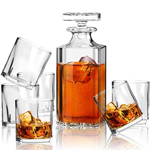 Basketball-Whiskey-Dekanter Set – 850 Ml, Mit Holztablett & 4 Gläsern, Limitierte Edition