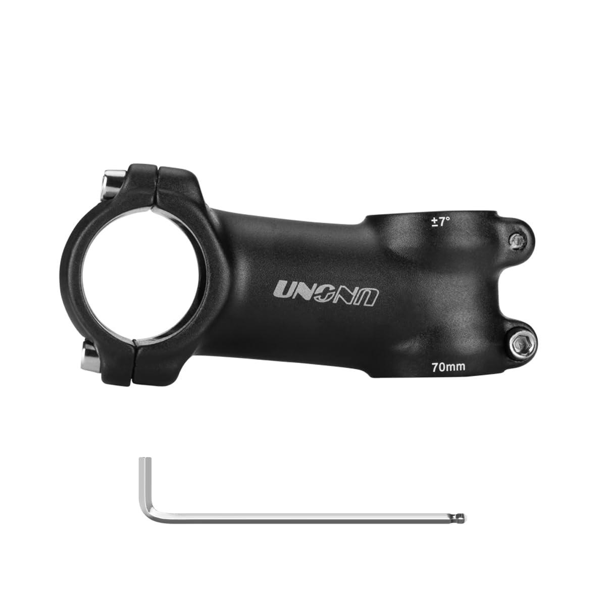 CYSKY Bike Stem 31.8mm 25.4mm MTB Stem 60/70/80/90/100/110/120/130mm 7 Degree Mountain Bike Stem Short Handlebar Stem Riser for MTB Road Bike Gravel City Bike Ebike (25.4mm Handlebar Clamp, 70mm)