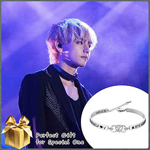 HELAN Bangtan Boys Gift Kpop Bangtan Boys Bracelet LOVE YOURSELF Bracelet Bangtan Boys Fans Gift Kpop Group Gift for Bangtan Boys Fans(LOVE V-ETBR) - Image 5