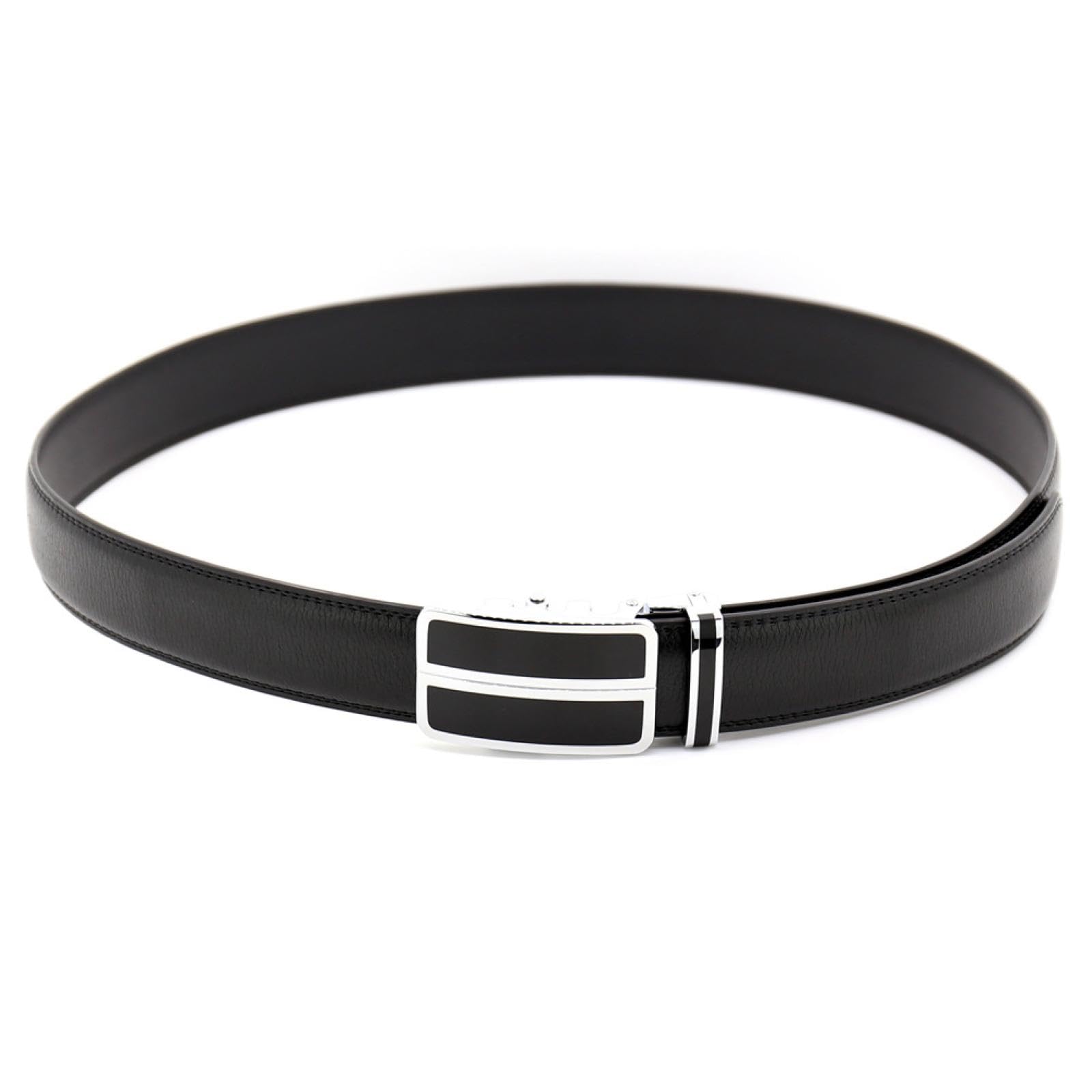 Ceinture en cuir véritable pour homme, boucle automatique en métal, de luxe, pour le travail et le quotidien