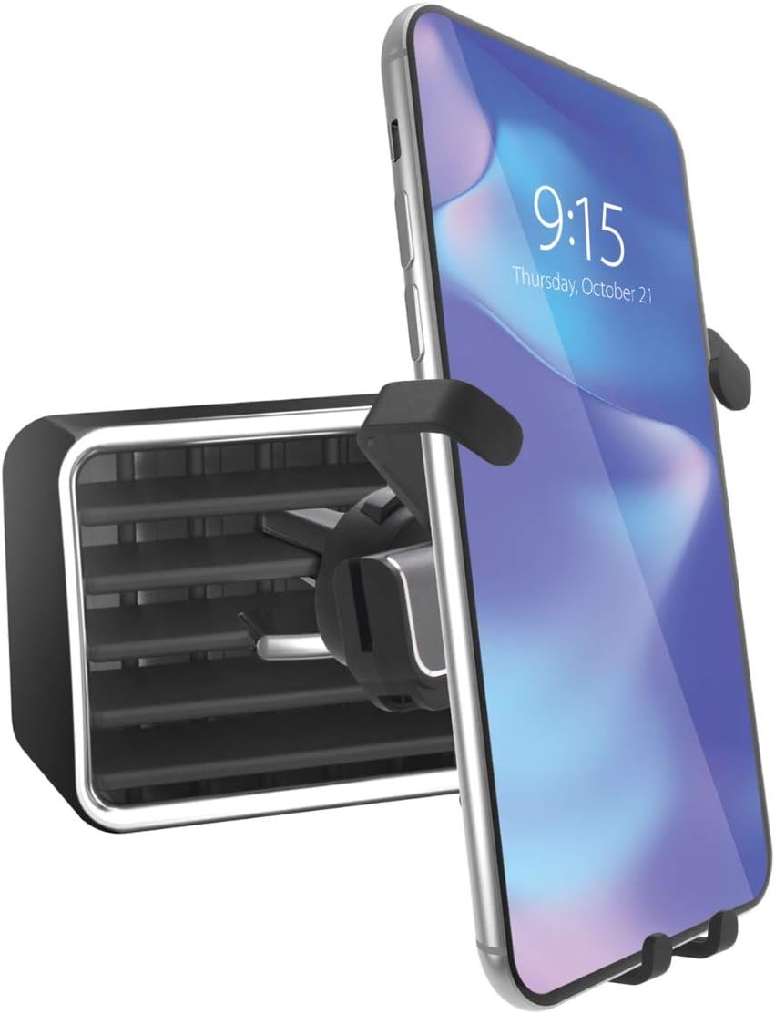 Bracketron AutoGrip Universal Car Vent Phone Mount – 360° Rotatable, Hands-Free Gravity Holder, One-Hand Operation, Secure Air Vent Hook, Fits iPhone & Android Smartphones up to 3.75"