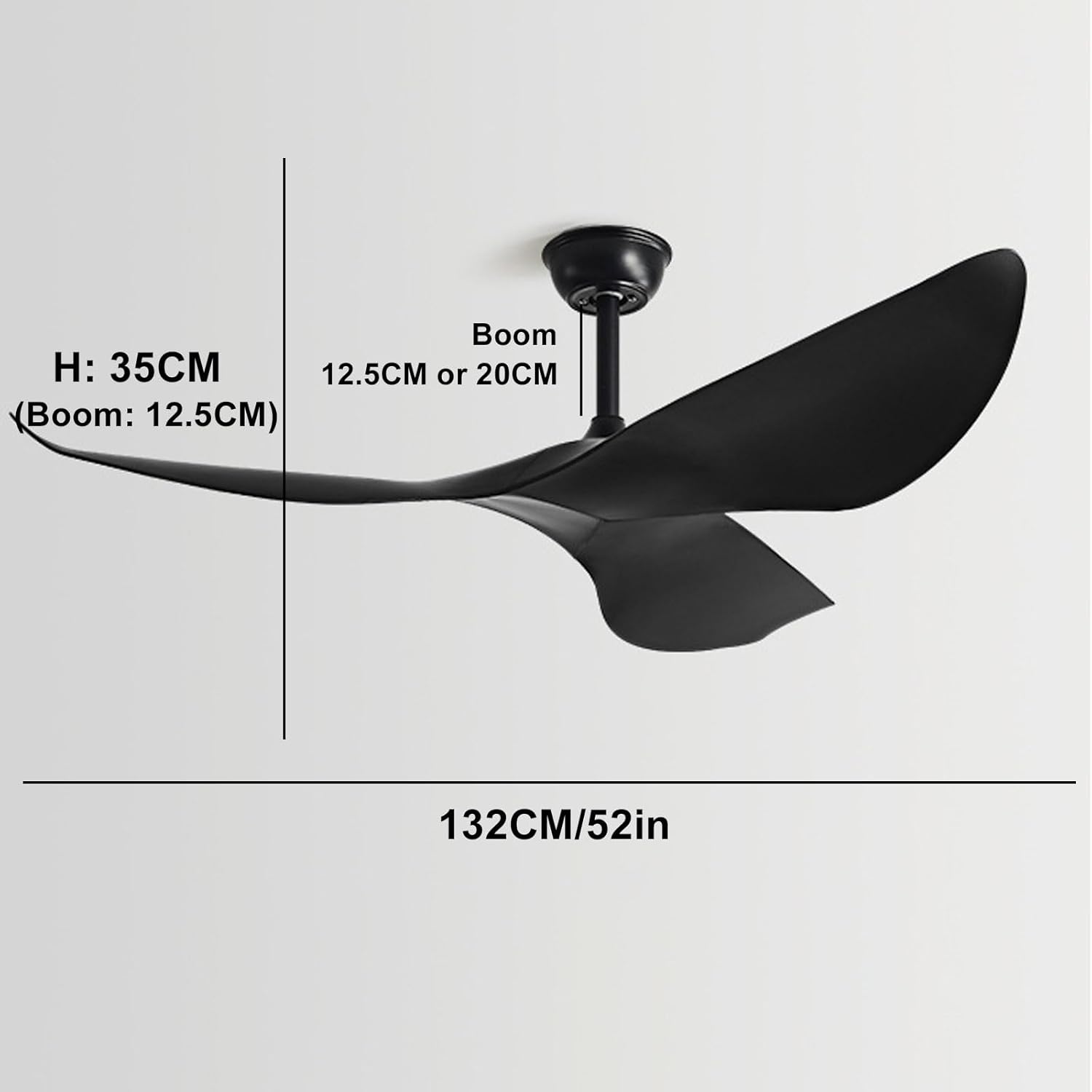 Simple Ceiling Fans With Remote Control 6 Speeds Ceiling Fan No Light Modern Indoor Quiet Ceiling Fan Without Lights 3 ABS Blades For Bedroom Living Room Dining Room Patio