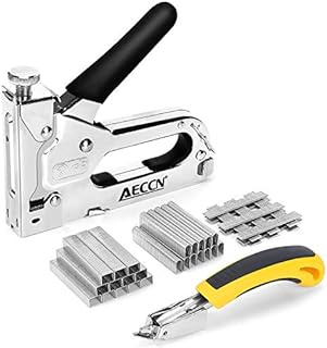 Staple Gun with Remover - 3 in 1 Heavy Duty Staple Nail Steel Gun Kit with 3000 Staples, Upholstery Stapler for Fixing Material, Decoration, Carpentry, Furniture, Doors and Windows