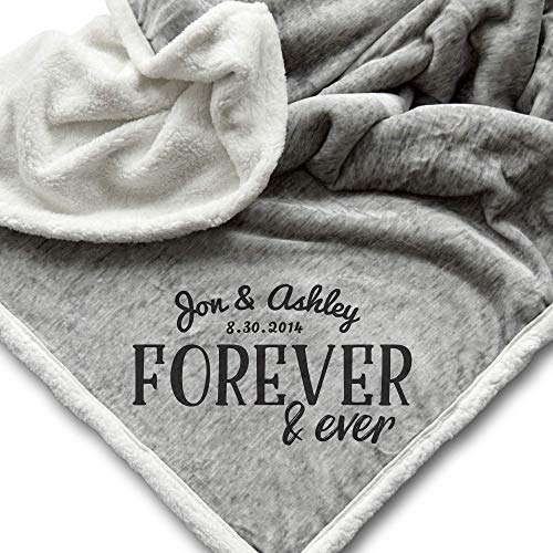 Personalized Wedding Couple Gifts | Anniversary | Engagement Gift Blanket - 50x60"