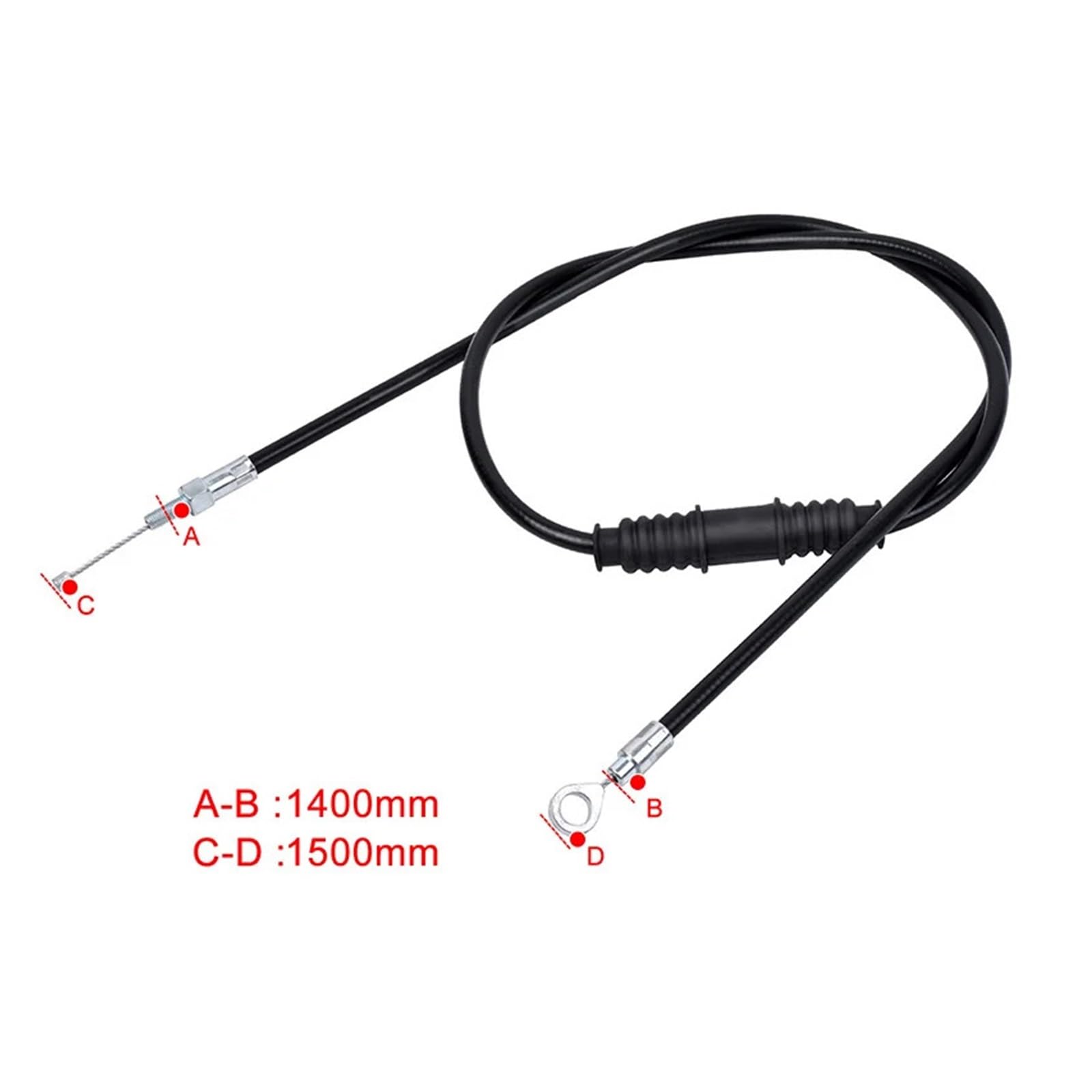 Cable de línea de Embrague de Motocicleta, 140cm/ 160cm/ 180cm / 200cm | Compatible con Har/ley Compatible con Davi/dson XL883 1200N XL 883 1200 N(140CM)