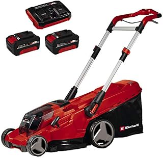 Einhell Kosiarka akumulatorowa RASARRO 36/42 Kit Power X-Change (36 V, 42 cm szerokość cięcia, do 550 m², bezszczotkowy, funkcja ściółkowania, 50L worek zbierający, z 2x 4,0 Ah baterie i ładowarka)