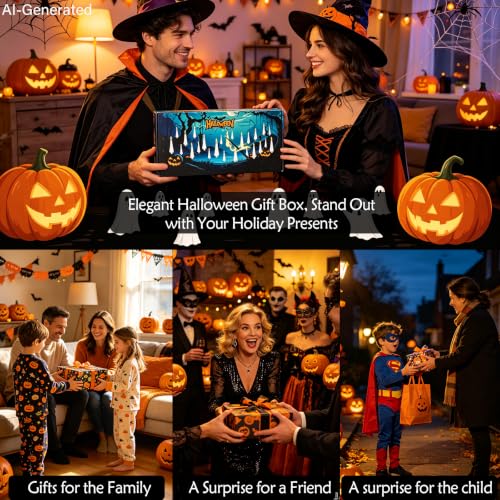 Image of kakoya Ghost Flameless Floating Candles with Wand Remote, 12 Pcs Magic Flickering Battery Operated LED Hanging Taper Candles for Halloween Party Decoration(White)