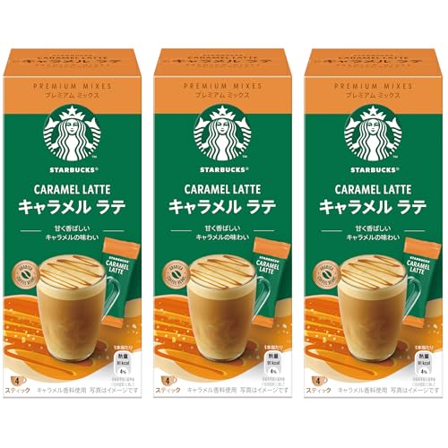 スターバックス プレミアムミックス キャラメル ラテ 4P×3箱,スティック,個包装のサムネイル