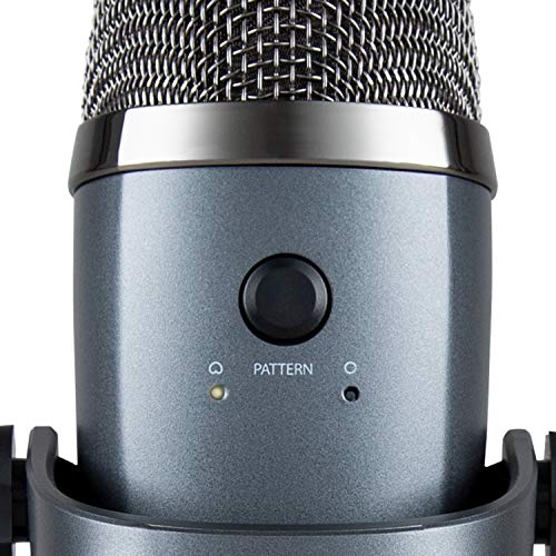 Microfone Condensador USB Logitech For Creators Blue Yeti Nano com Captação Cardióide e Omnidirecion