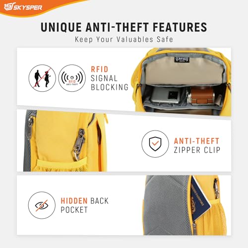 Image of SKYSPER Sling Bag RFID Cross Body Bag Recycled Crossbody Backpack Travel Daypack
