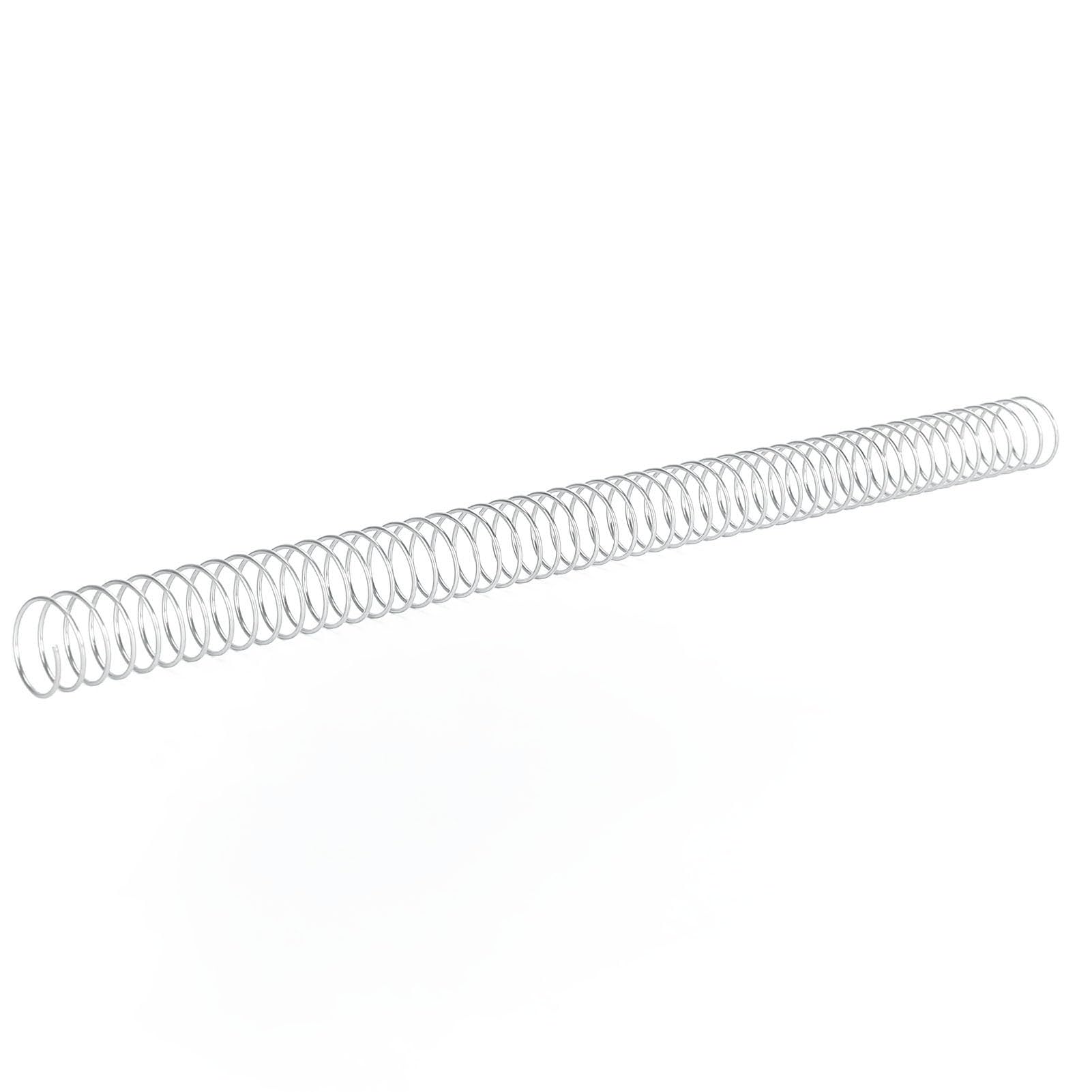 100 Stück Spiralbindespule, 19 mm Durchmesser, 48 Zähne Kammbinderücken, 170 Blatt Kapazität A4-Papier, 4:1 Pitch Set Kit für Bürodokumente, Schulprojekte, Geschäftspräsentationen (Silber)