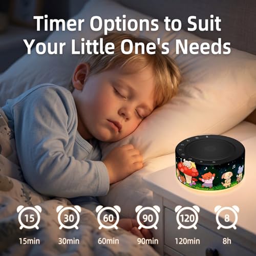 Image of Kipcush White Noise Machine for Baby & Adults, Sleep Sound Machine with 30 Soothing Sounds, 8-Color Night Light, Memory Function, White Noise for Sleeping, Nursery, Office, Travel, Relaxation