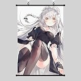 DMCMX Azur Lane Scroll Malerei Hermine Maid Outfit Anime Game Charakter Dekorative Malerei wasserdichte Leinwand Wandbeugende Bilder sehr geeignet für Dekoration Urlaub Geschenke