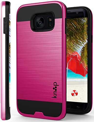 Galaxy S7 Edge Case Pink, Beautifully Protected by Knooop. Stylish Advanced Protection Cell Phone Covers - Improved Shock Absorption - Ultra Slim
