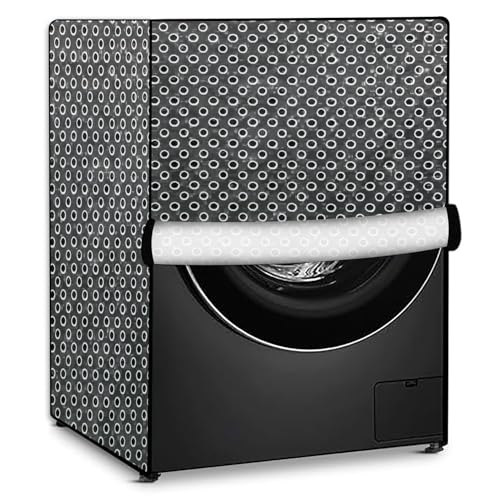 Image of Stylista Washing Machine Cover Compatible for Bosch 6 kg 5 Star Inverter Fully Automatic Front Loading Washing Machine WLJ2016WIN Symmetric Pattern Grey
