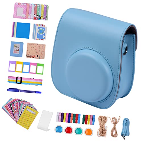 Wowobjects® 12-in-1 Instant Camera Accessories Bundle Kit Compatible with Instax Mini 11 Including Camera Bag/Camera Strap/Photo Album/Photo Clips/Photo Frame/Hanging String/Stickers/Pen/Filters-4