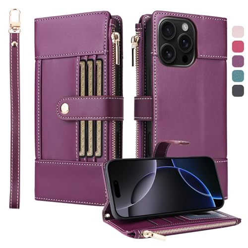 Housse Pixel 9 Pro XL en cuir violet idéale pour vos déplacements urbains - 2