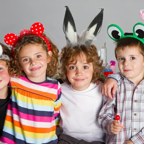 Serre-tête oreilles de lapin indéformable en peluche douce - 6