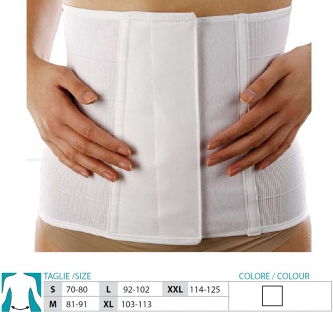 Orione Safte Fascia post operatoria Regolabile svasata h 27 cm BIANCO Size XL
