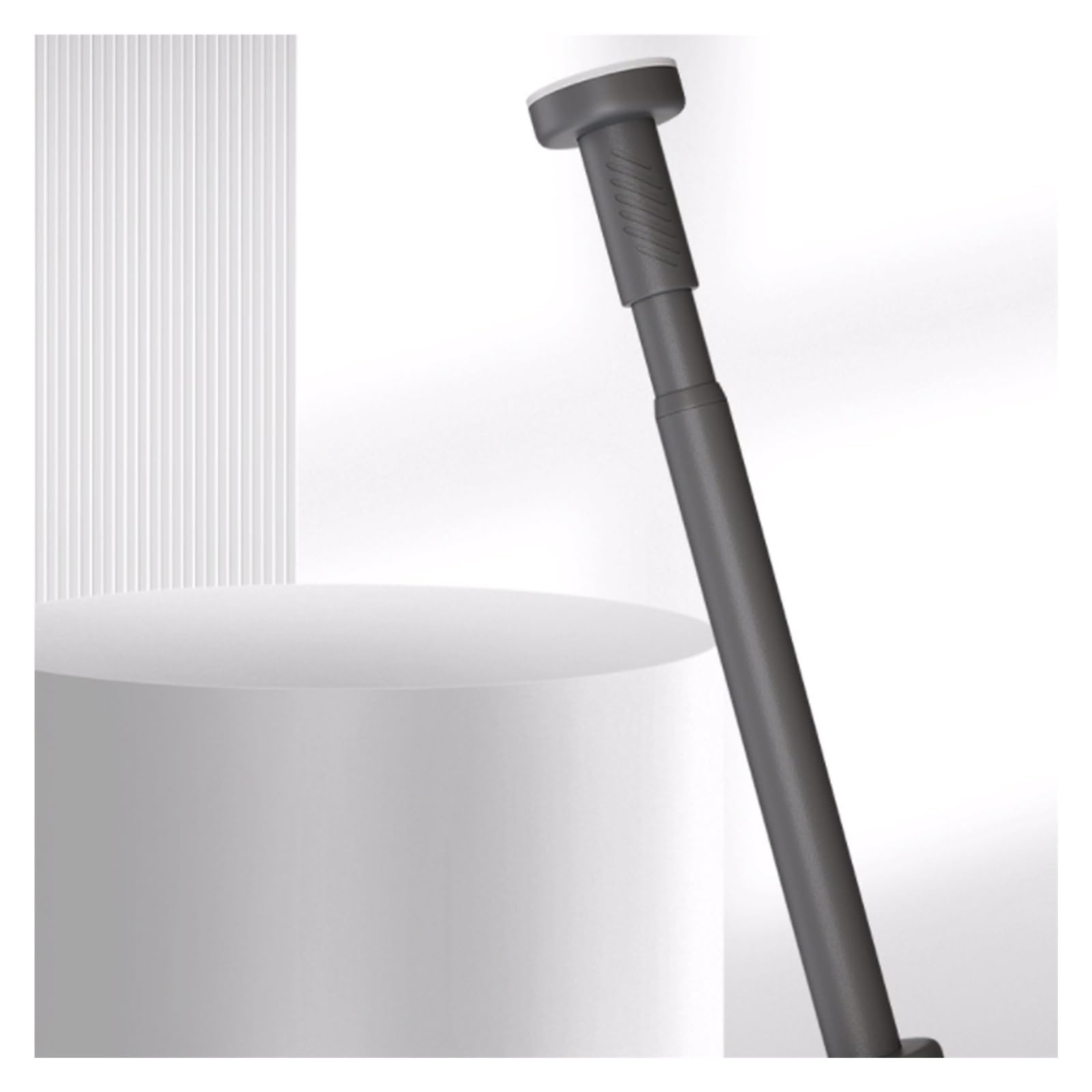 Adjustable Carbon Steel Shower Curtain Rod Multipurpose Telescopic No Drill Suitable For Windows Bathrooms And Wardrobes stable(Gray,150-220cm)