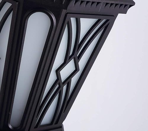 Miniatura 3 de ZEELYDE Luces de poste al aire libre, vintage, energía solar, inducción, cuerpo humano, impermeable, IP55, faro de columna para el hogar, comercial,