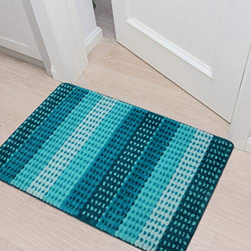 HiiARug Indoor Doormat Welcome Mats for Home Entrance Entryway Rug Ombre Blue Door Mats Indoor Machine Washable Decorative Non-Slip Floor Mat Kitchen Entryway Laundry Room (Blue Gradient) - Thumbnail 5