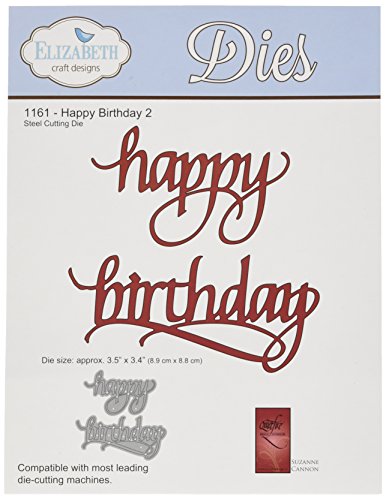 Elizabeth Craft Designs Elizabeth Craft Metal Die-Happy Birthday 2, 3.4 Elizabeth Craft Designs Elizabeth Craft Metal Die-Happy Birthday 2, 3.4