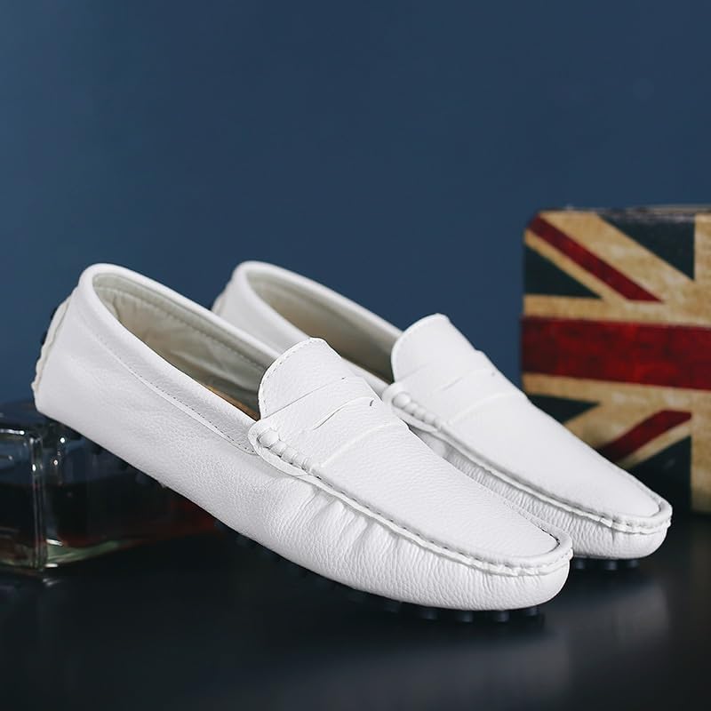 Shoes Men's Comfortable Flat Slip-on Loafers Low-top Round-Toe Oxford Versatile Casual Shoe