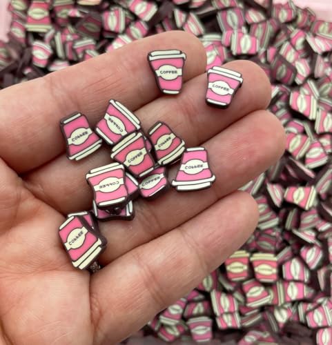 Large to-Go Coffee Cup Polymer Clay Slices