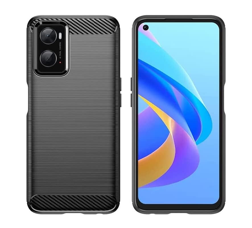 Image of Hybrid Carbon Fiber Back Case for Oppo A76 /A96 /A36 (Black)