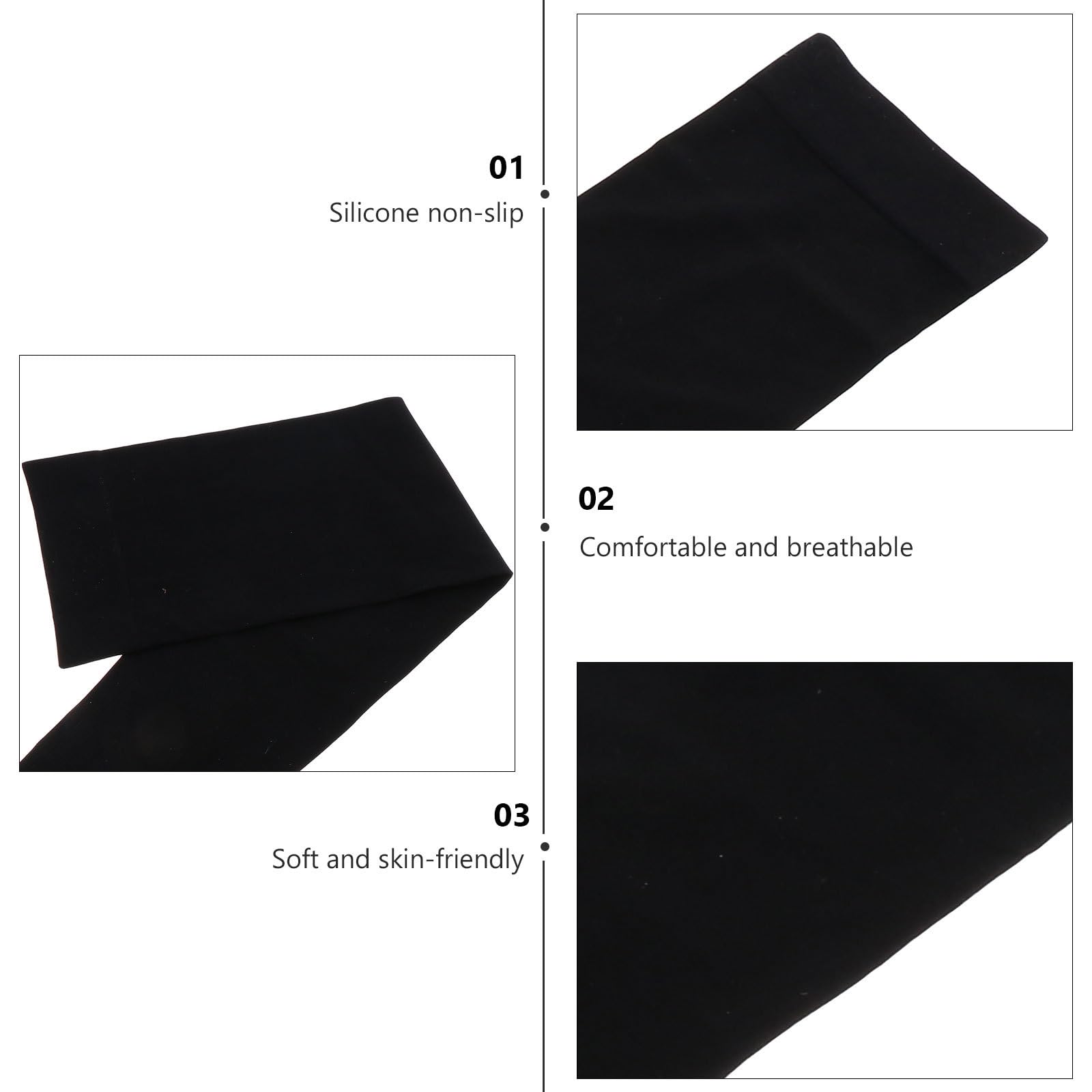 GANAZONO Lot de 2 Protège-Jambes Anti-Uv en Tissu Glace Manchons de Cyclisme Élastiques Noir