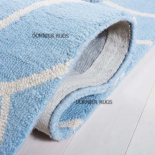 Image of 7x9 Ft Hand-Tufted Wool Rug - Classic Thick Carpet for Cozy Living Rooms & Master Bedrooms