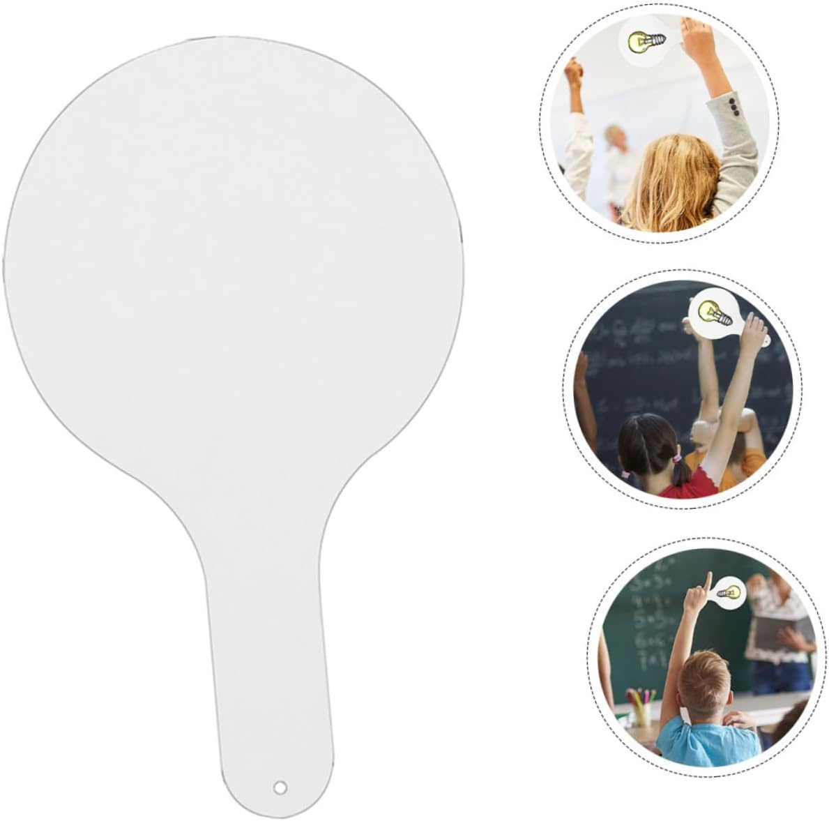 Handheld Double-Sided Dry Erase Comfortable Handle for Classroom Teaching and Games Lightweight Portable Whiteboard for Students and Boys and Girls