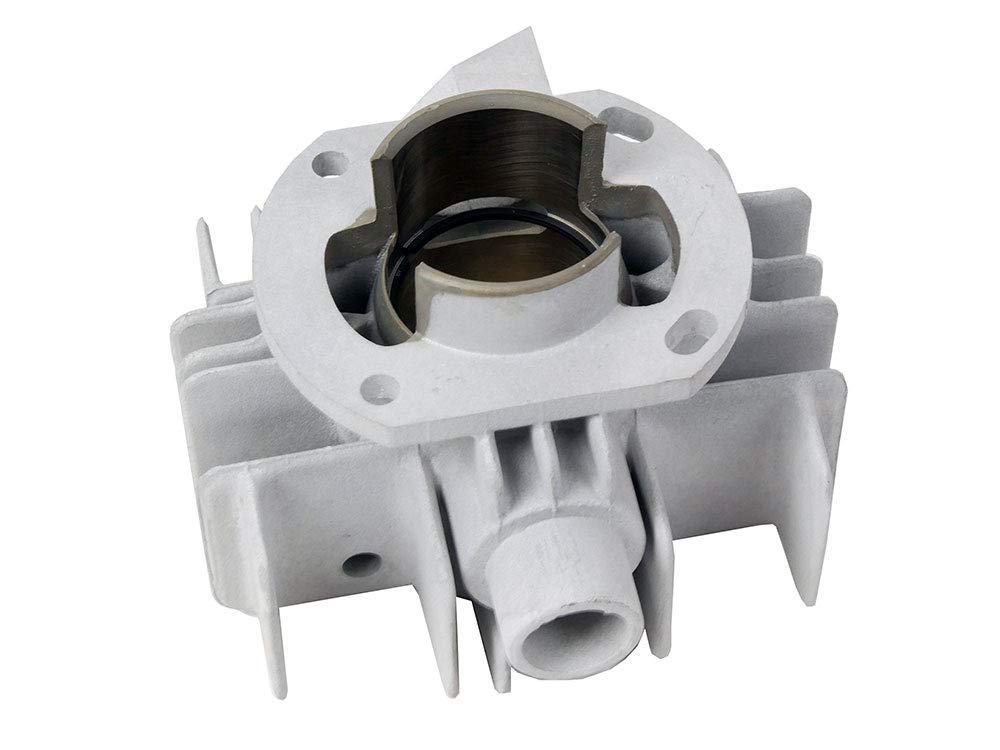 Zylinder Tuning Ersatzteil für/kompatibel mit Airsal Hercules Prima M Sachs 504/505 Motor 65ccm | Mofa-Tuning-Alu-Zylinderkit, 43,5mm Bohrung, 12mm Kolbenbolzen, Steckkrümmer-Anschluss; kompatibel mit SACHS Prima 50 2T AC