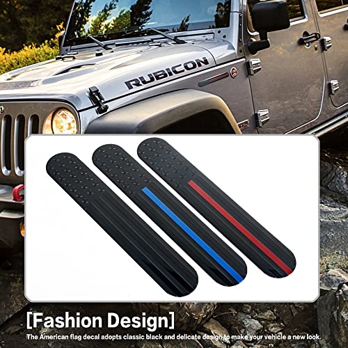 Rsept 2 Packs Usa American Metal Flag Auto Fender Emblem,3D Metal Adhesive Sport Truck Car Badge Emblem Sticker Universal Car Styling Decal For Auto Suv Truck Motorcycle (Black) #TOP6