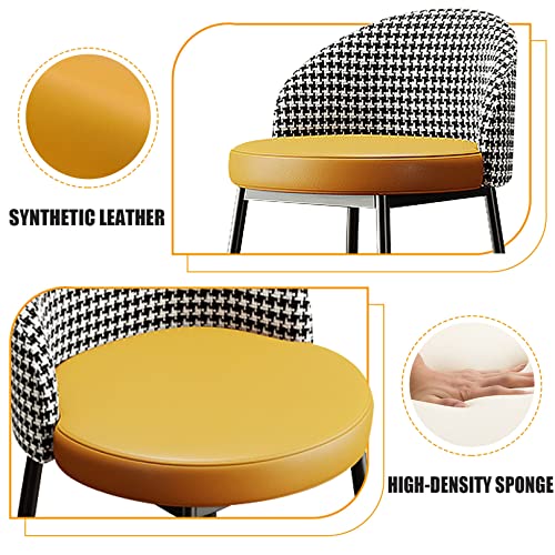 Tabourets de bar en cuir synthétique au design raffiné gris - 3