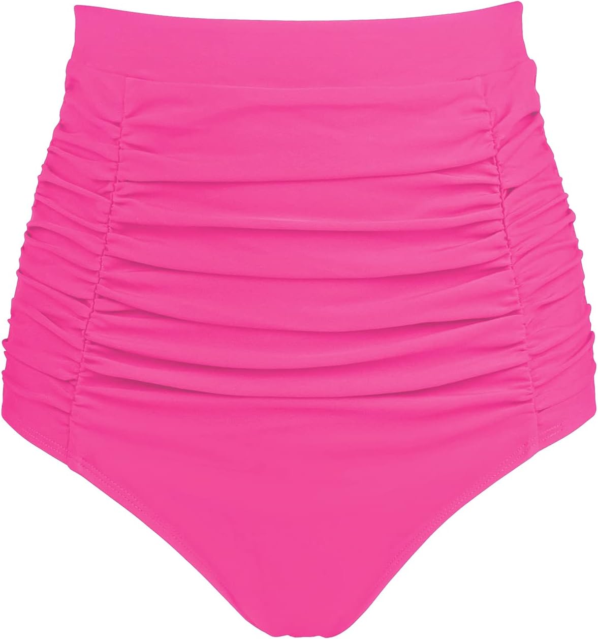 RELLECIGA Women's High Waisted Hipster Bikini Swimsuit Bottom Ruched Swim Bottom
