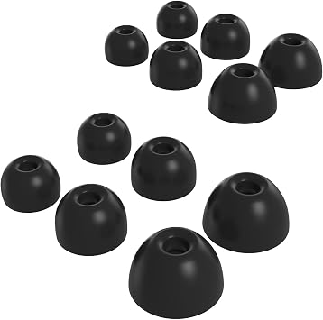 6 Pairs Replacement Silicone Ear Tips Earbuds Buds Set Compatible with Beats Fit Pro Wireless Earphones Black