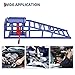 2-Pack Heavy Duty 5 Ton (11000 LBS) Hydraulic Car Ramps, High Lift 13.3
