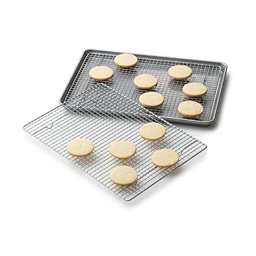 Professional Cross Wire Cooling Rack Half Sheet Pan Grate - 16-1/2" x 12" Drip Screen (Set of 2) by TAPBULL - Used condition - US$10.57