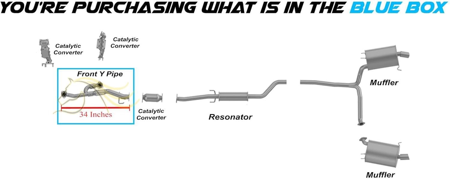 Exhaust Front Flex Y-Pipe Compatible for 2007 Honda Odyssey 3.5L | Stainless Steel | Northeastern Exhaust | Free Gaskets and Bolt Kit Included | Direct-Fit Replacement